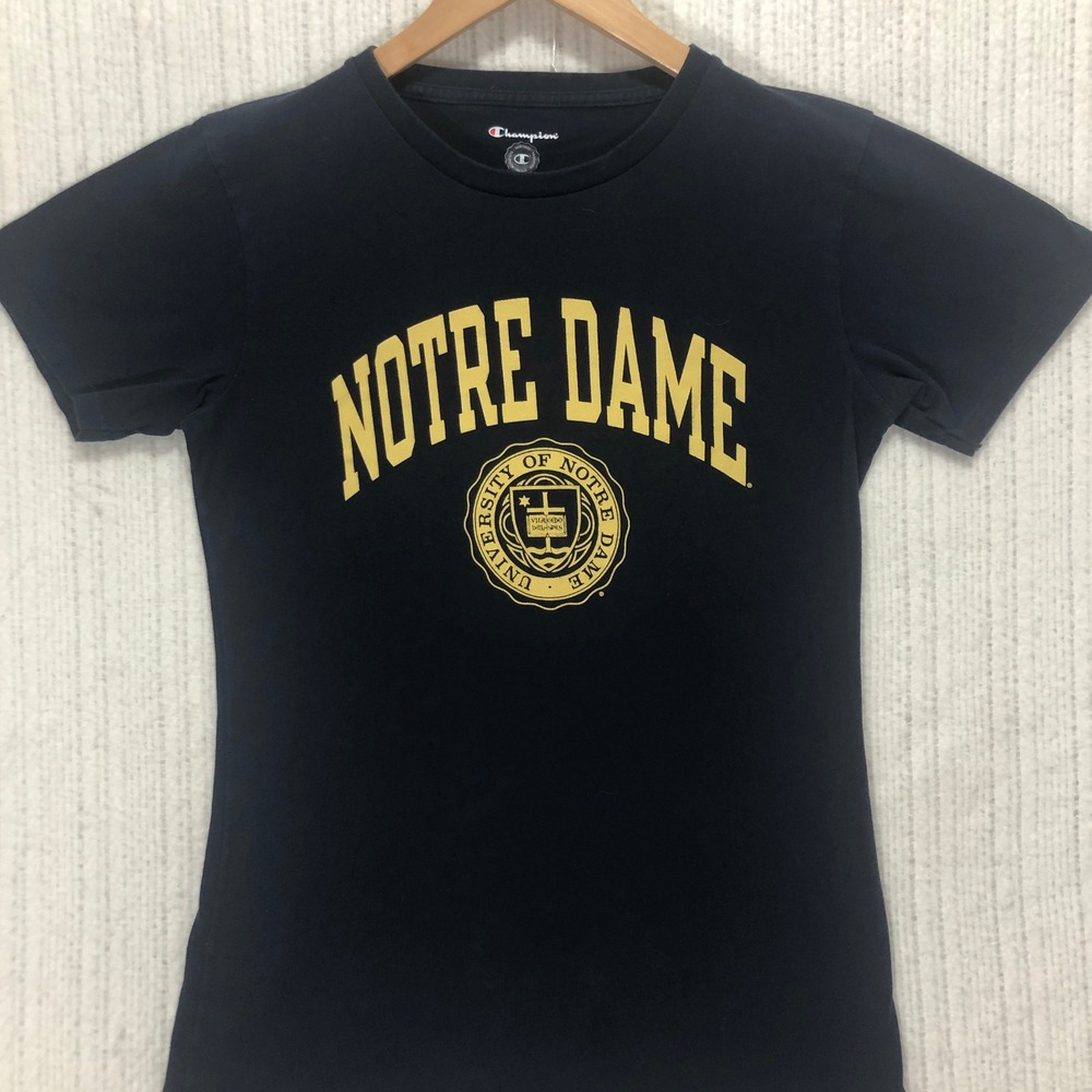 Champion Notre Dame‎ T-Shirt University Graphic Tee Collegiate Top Size Small